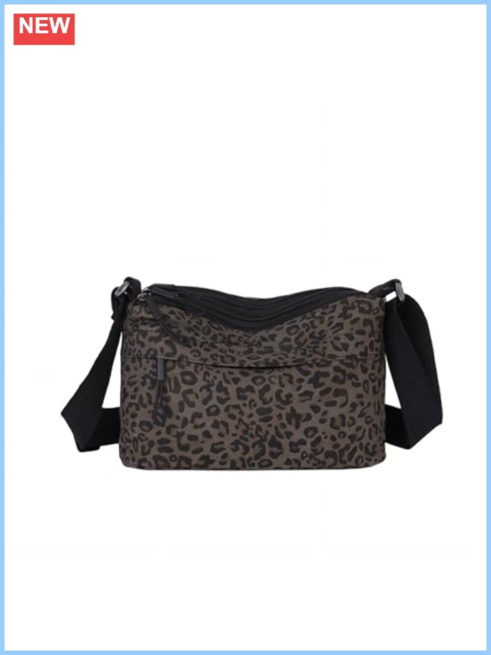 Leopard Cheetah Print Crossbody Bag Purse Nylon Animal Print Shoulder Bag